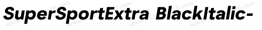 SuperSportExtra BlackItalic字体转换
